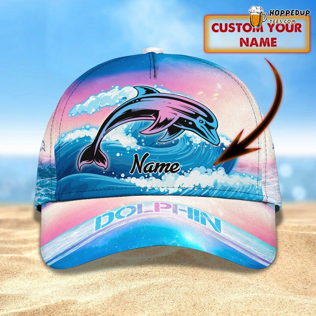 Dolphin DT 3D Classic Cap Personalized Name Unique Elegant Premium Design
