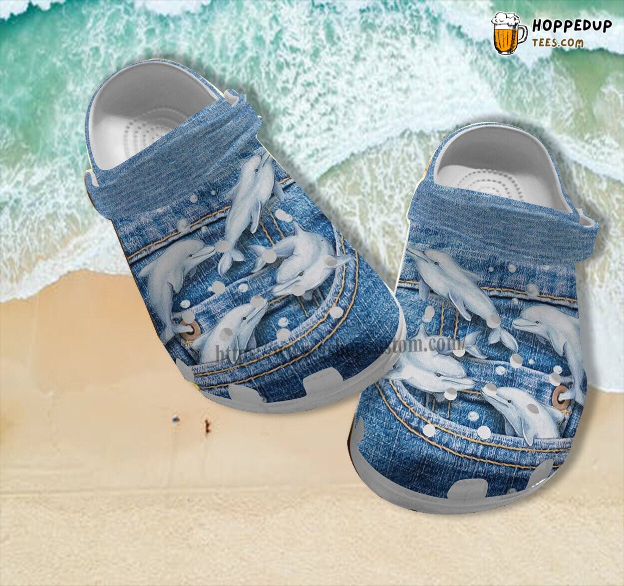Dolphin Girl Jean Croc Shoes Grandaughter Dolphin Lover Ocean Gift