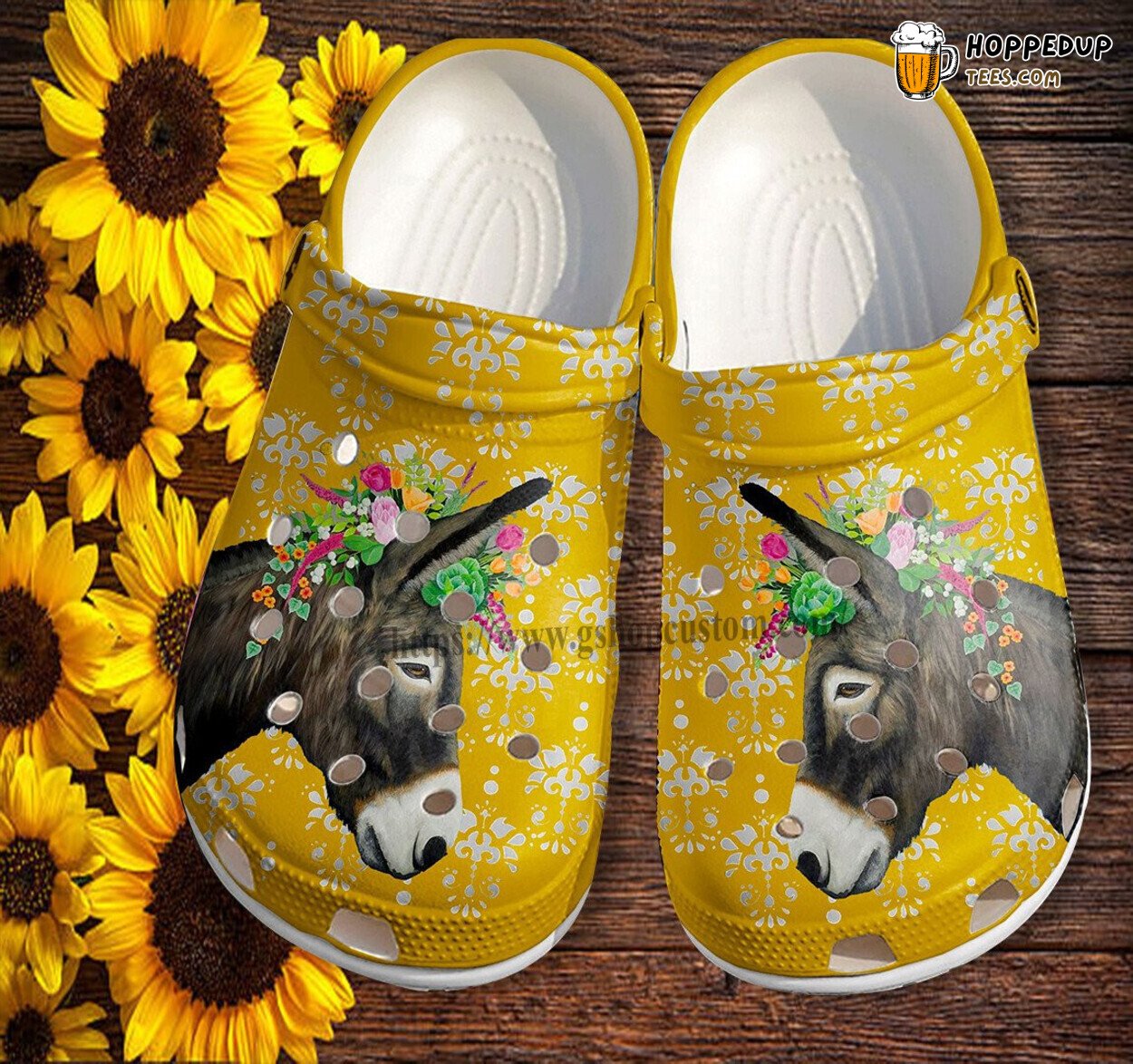 Donkey Flower Boho Farmer Girl Horse Lover Clogs Women Gift Footwear