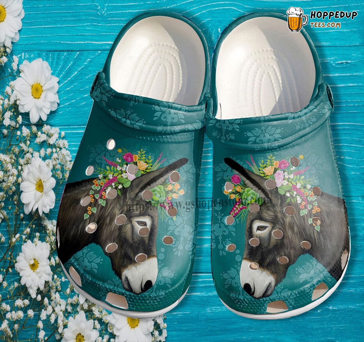Donkey Girl Flower Shoes Gift Daughter Horse Lover Clogs Women Mother’s Day