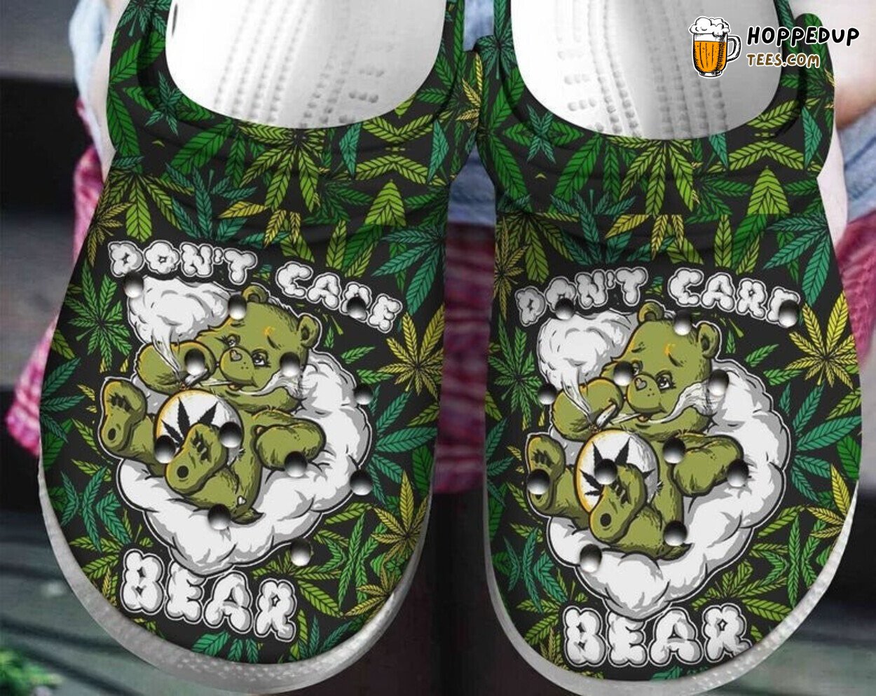 Dont Care Bear Weed Cannabis Theme Gift Water Rubber Clogs Comfy