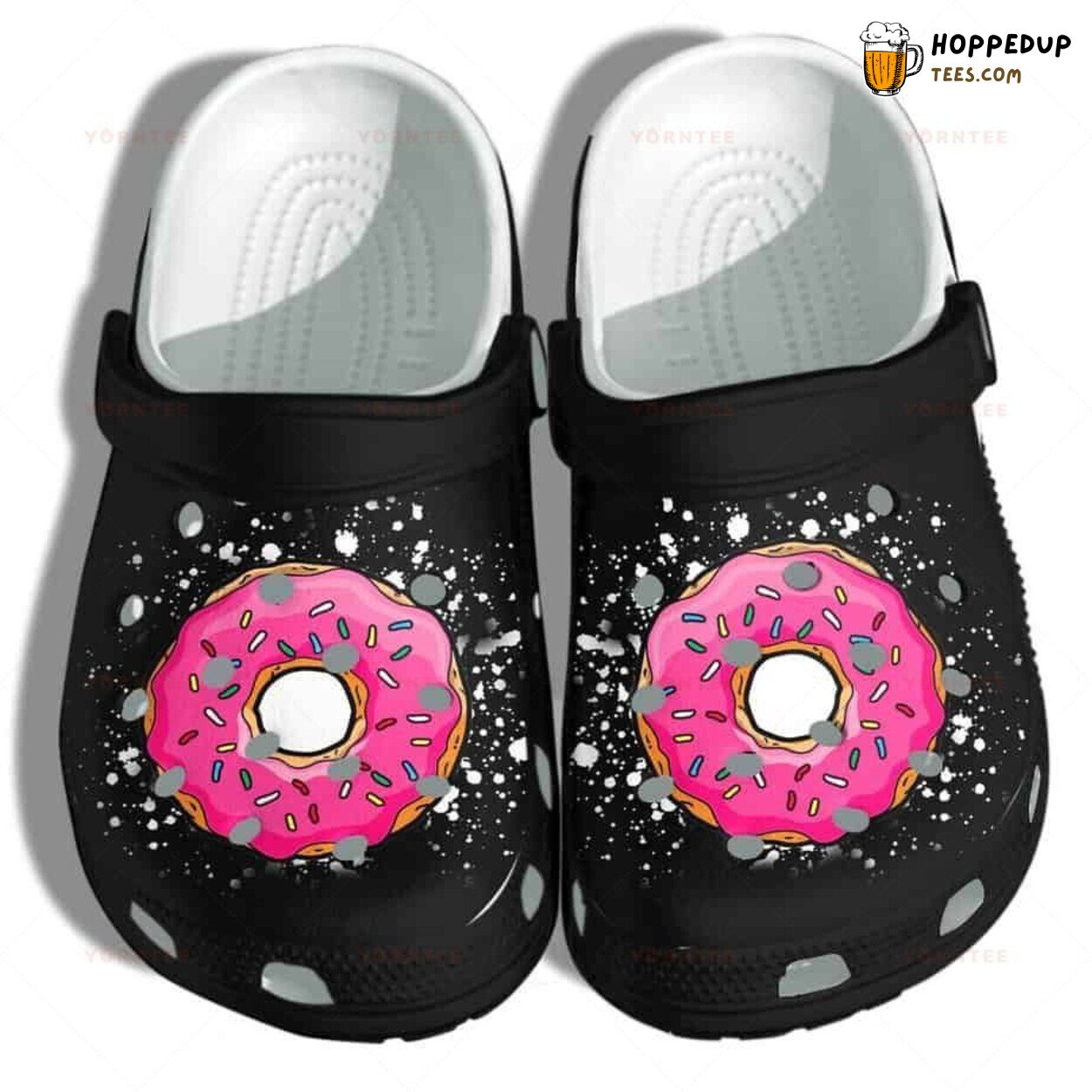 Donut Cake Cute Funny Black Lover Gift Comfortable Rubber Clogs