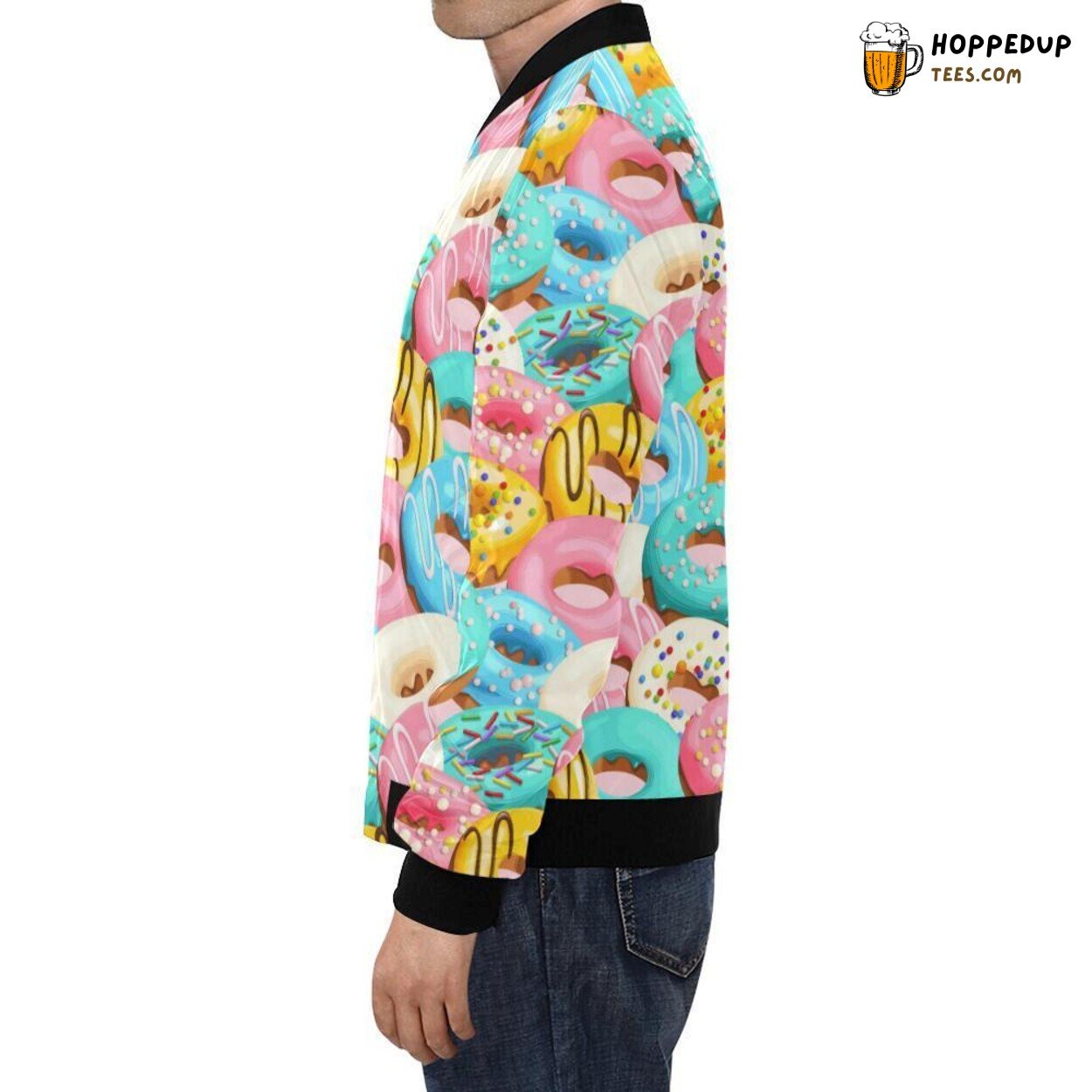 Donut Colorful Distinct Pattern Men’s Bomber Jacket Unique Design Look