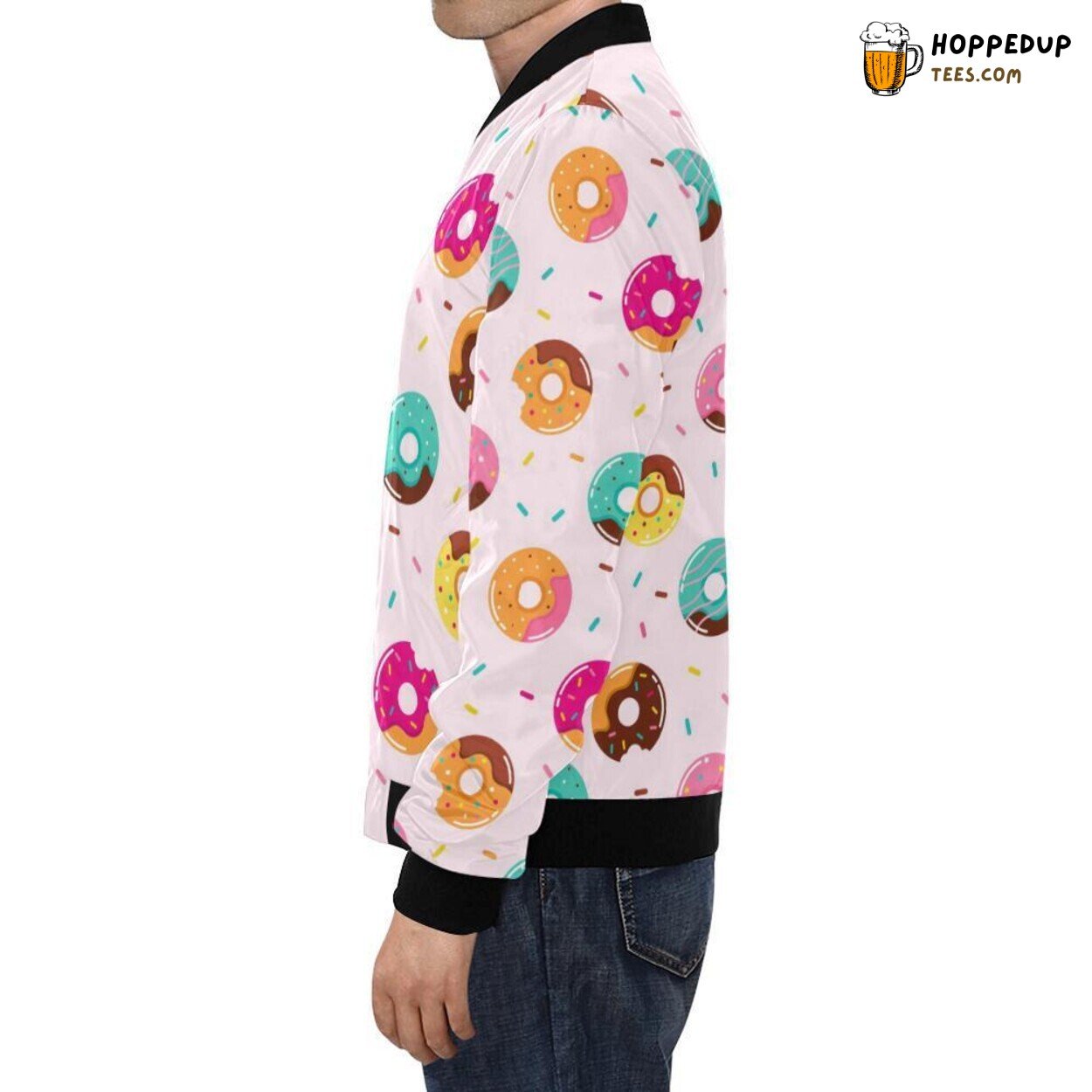 Donut Distinct Pattern Men’s Bomber Jacket Unique Design Exclusive Look