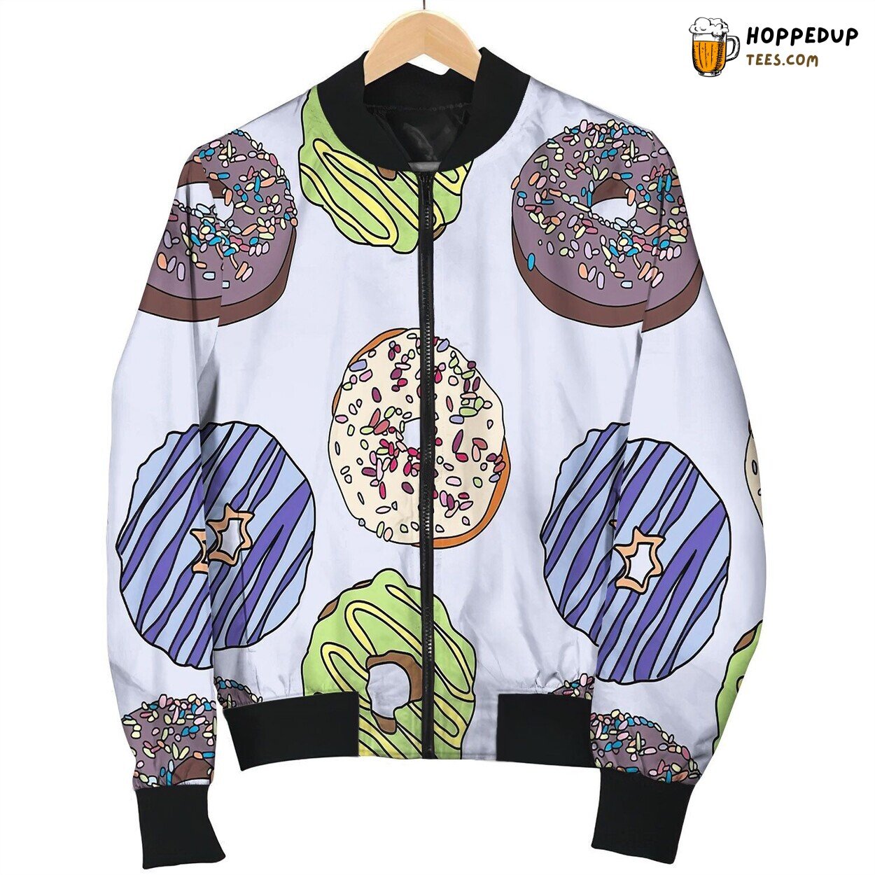 Donut Pattern By Courtney Graben Bomber Jacket