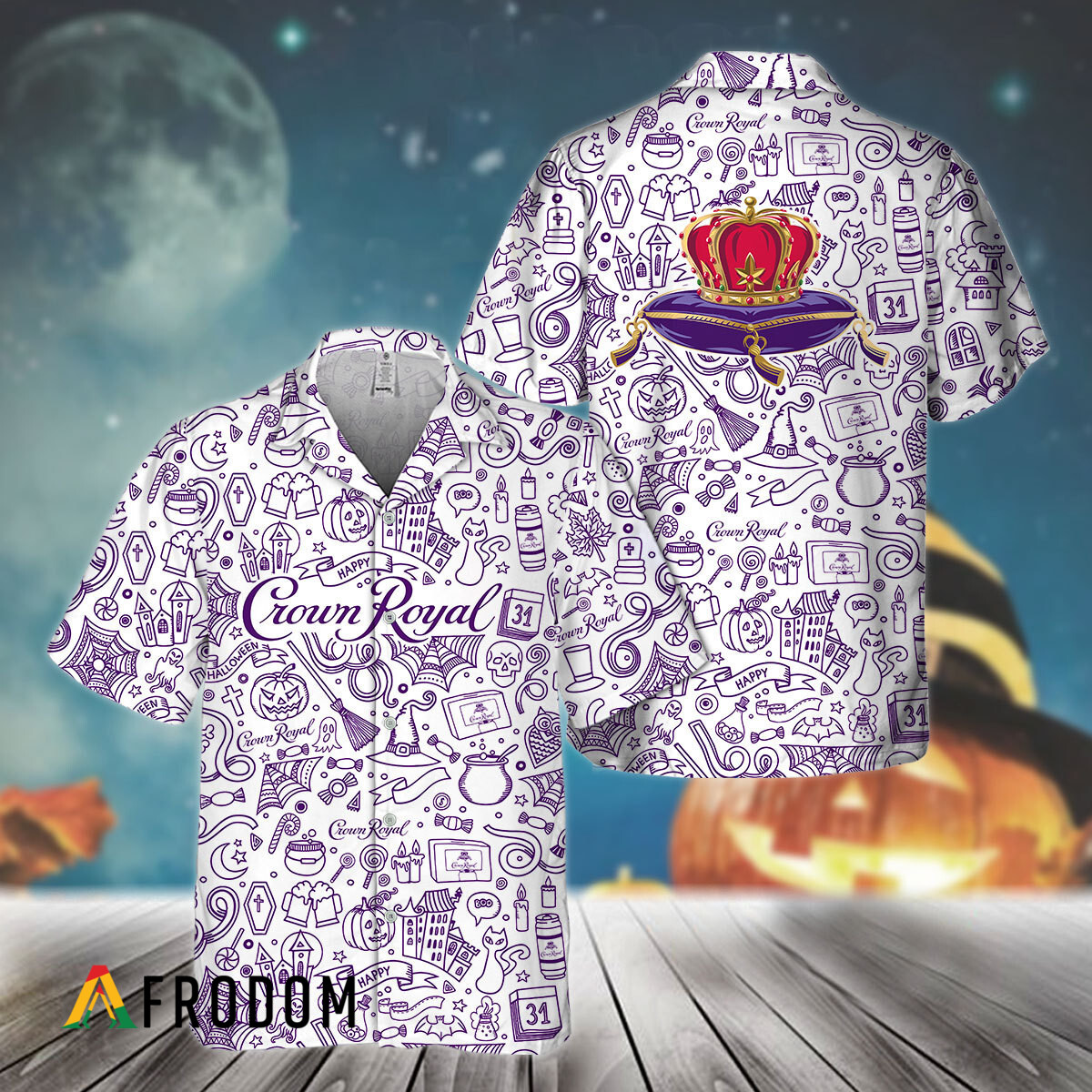 Doodle Art Crown Royal Hawaiian Shirt HU