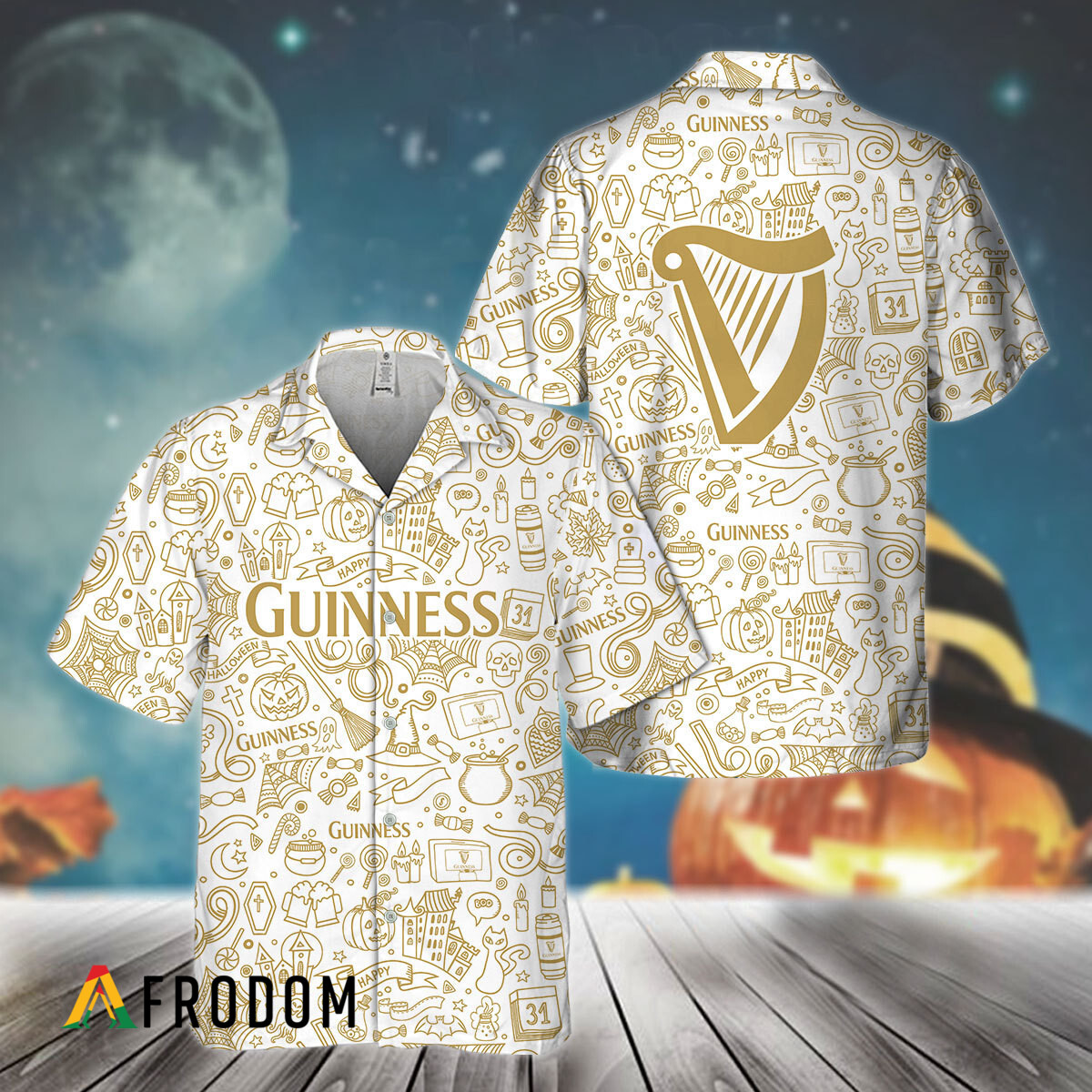 Doodle Art Guinness Beer Hawaiian Shirt HU