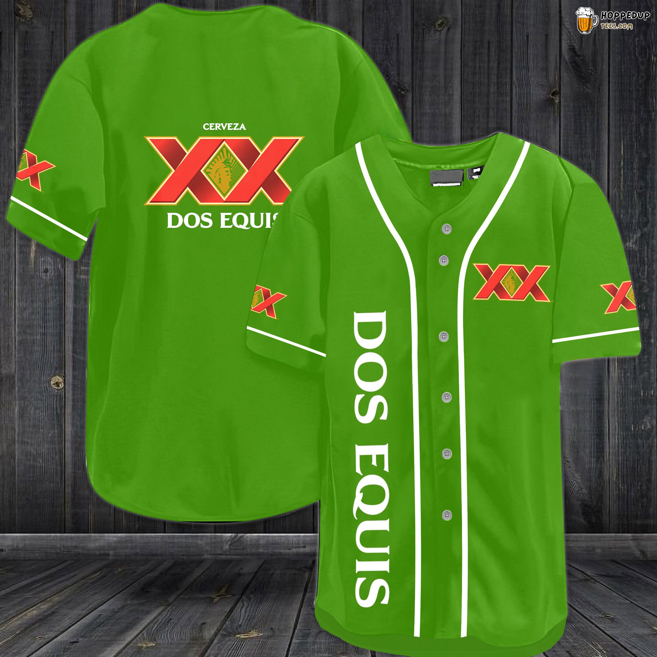 Dos Equis XX Baseball Jersey Green Unisex Jersey Shirt