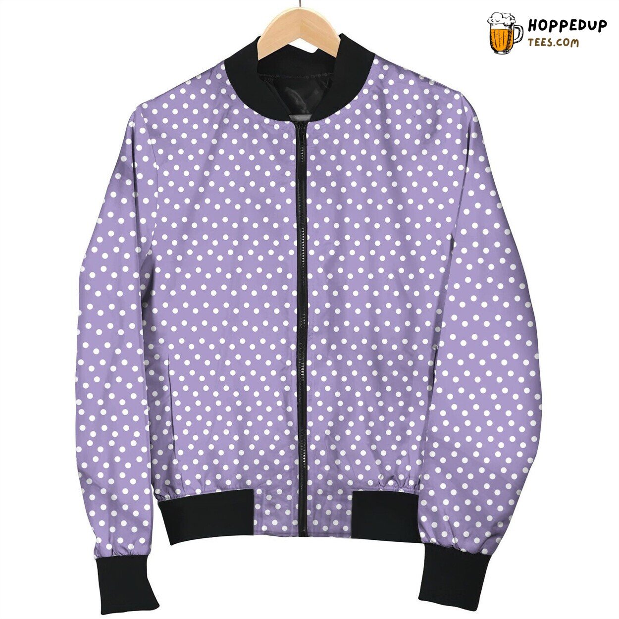 Dotted Swiss Pattern Great Bomber Jacket
