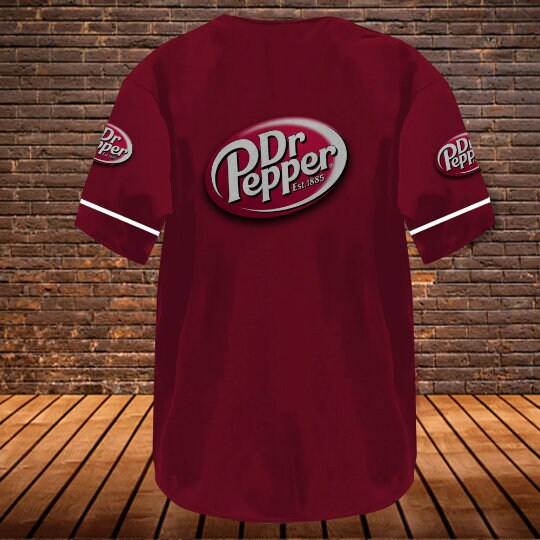 Dr Pepper Beer Themed Baseball Jersey HU