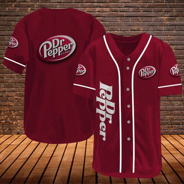 Dr Pepper Beer Themed Baseball Jersey HU