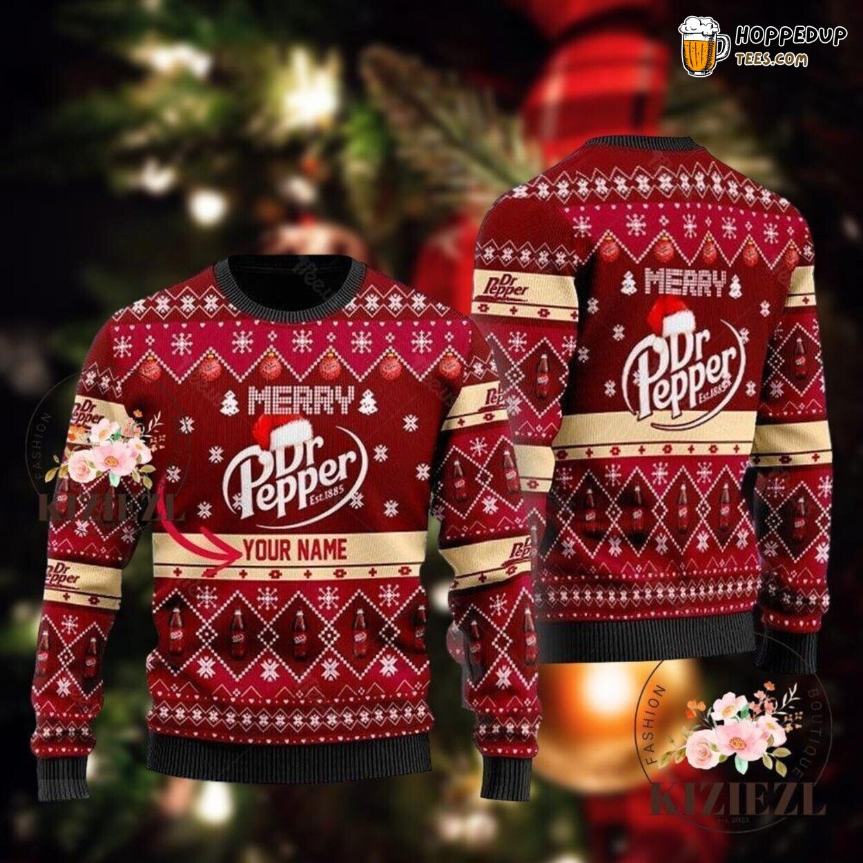 Dr Pepper Christmas Ugly Sweater Soda Themed Xmas Personalized Gift