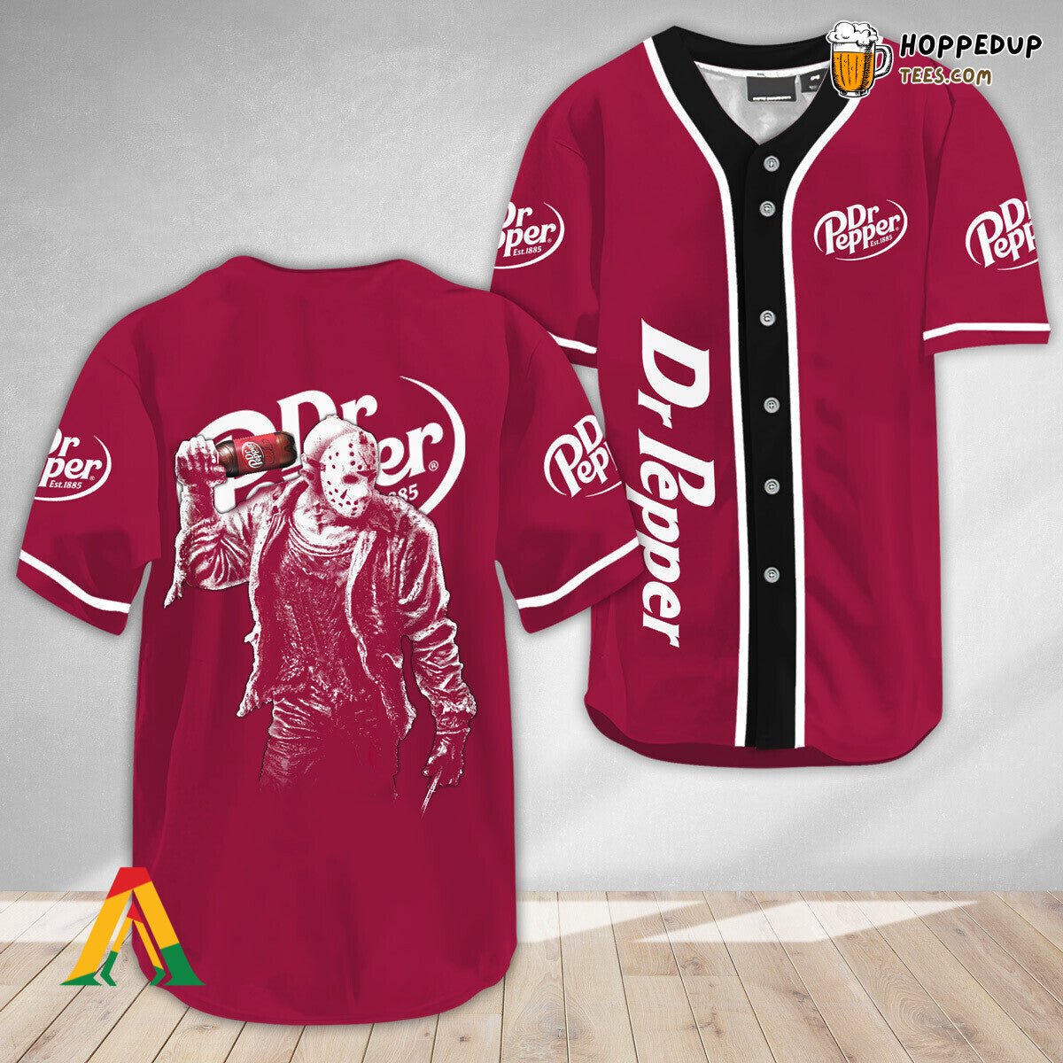 Dr Pepper Jason Voorhees Unique Horror Themed Distinct Baseball Jersey