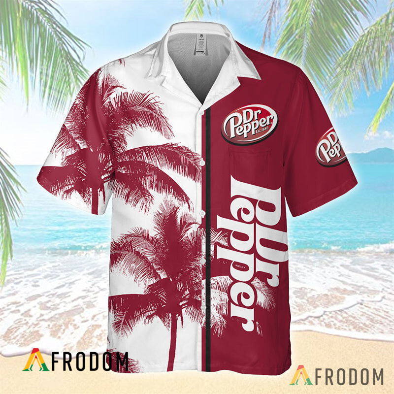 Dr Pepper Tropical Coconut Trees Hawaiian Shirt HU