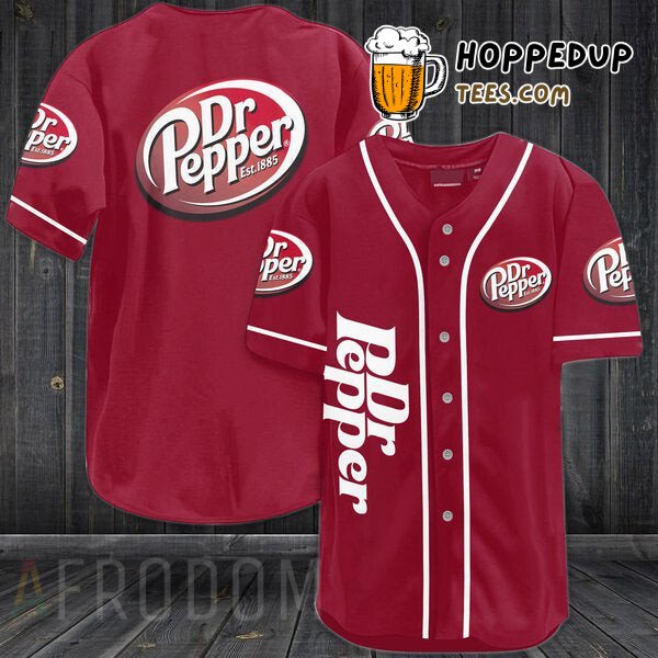 Dr. Pepper Red Theme Unique Baseball Jersey Distinctive Inspired Design