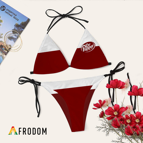 Dr. Pepper Triangle Bikini Set Swimsuit HU