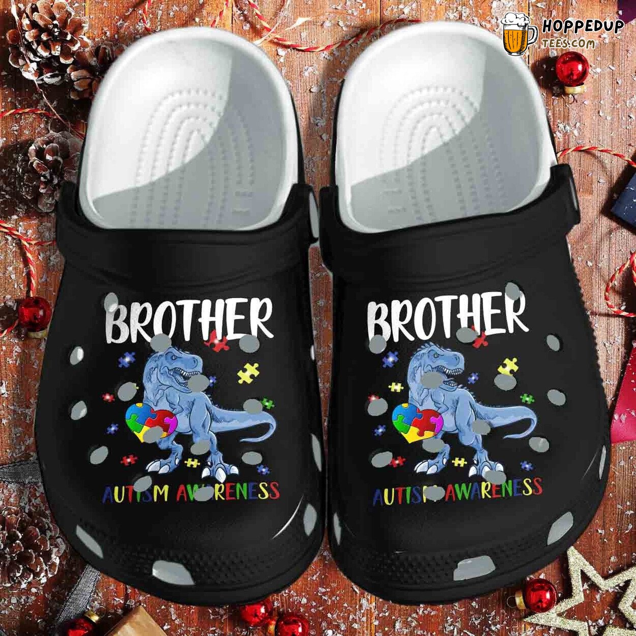 Dragon Autism Awareness Puzzle Theme Birthday Gift Comfortable Clogs