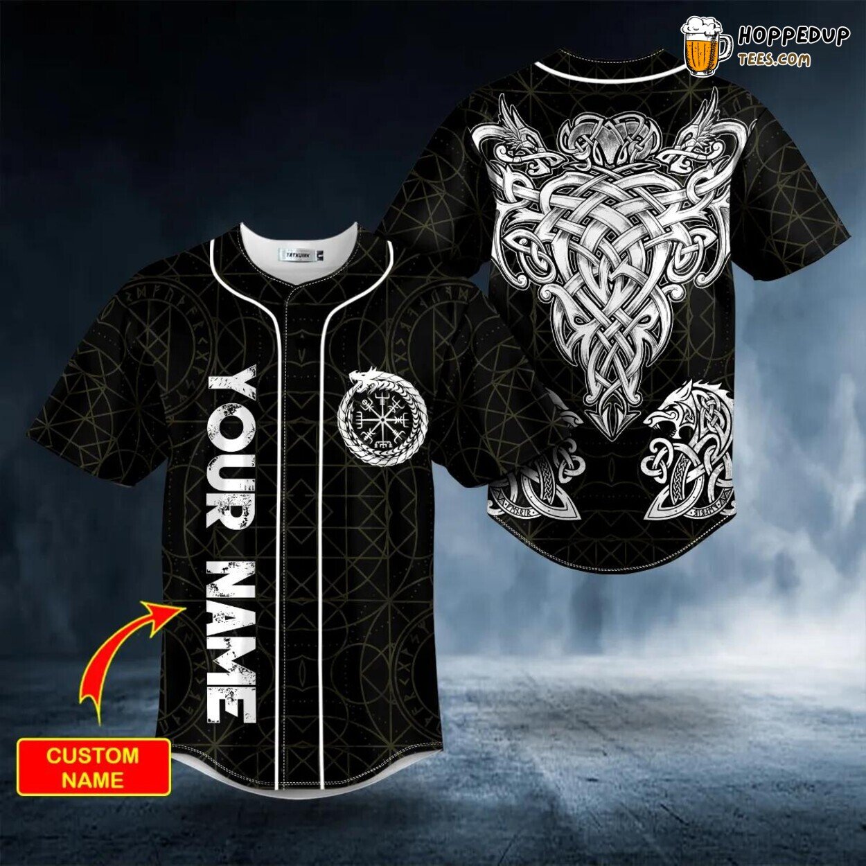 Dragon Power Tattoo White Unique Baseball Jersey Authentic Design