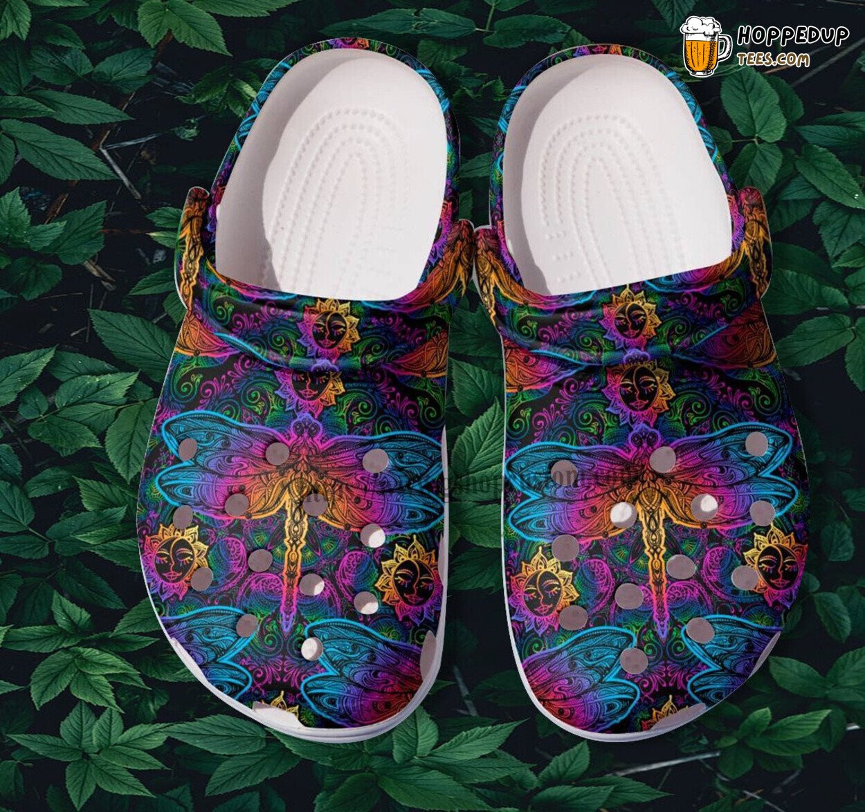 Dragonfly Flower Twinkle Women Birthday Day Gift Comfortable Clogs