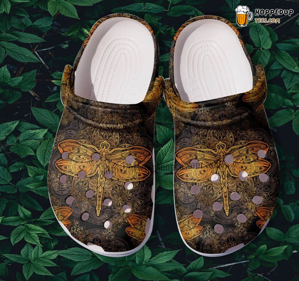 Dragonfly Golden Boho Culture Women Hippie Vintage Gift Clogs