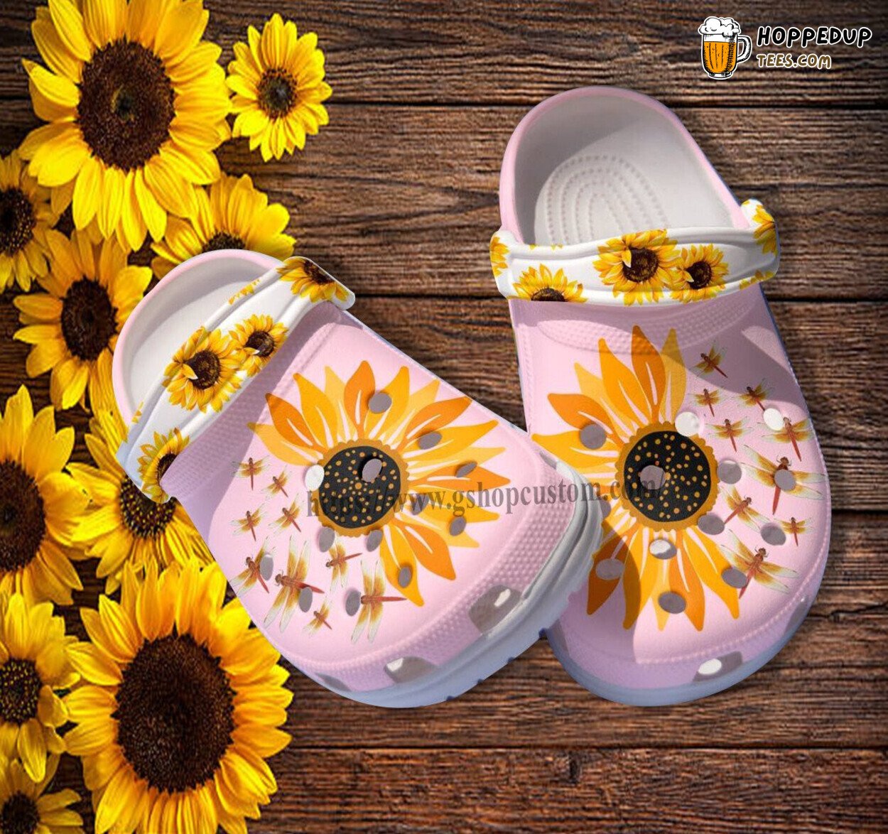 Dragonfly Sunflower Croc Shoes Clogs Unique Mother’s Day 2022 Gift Design