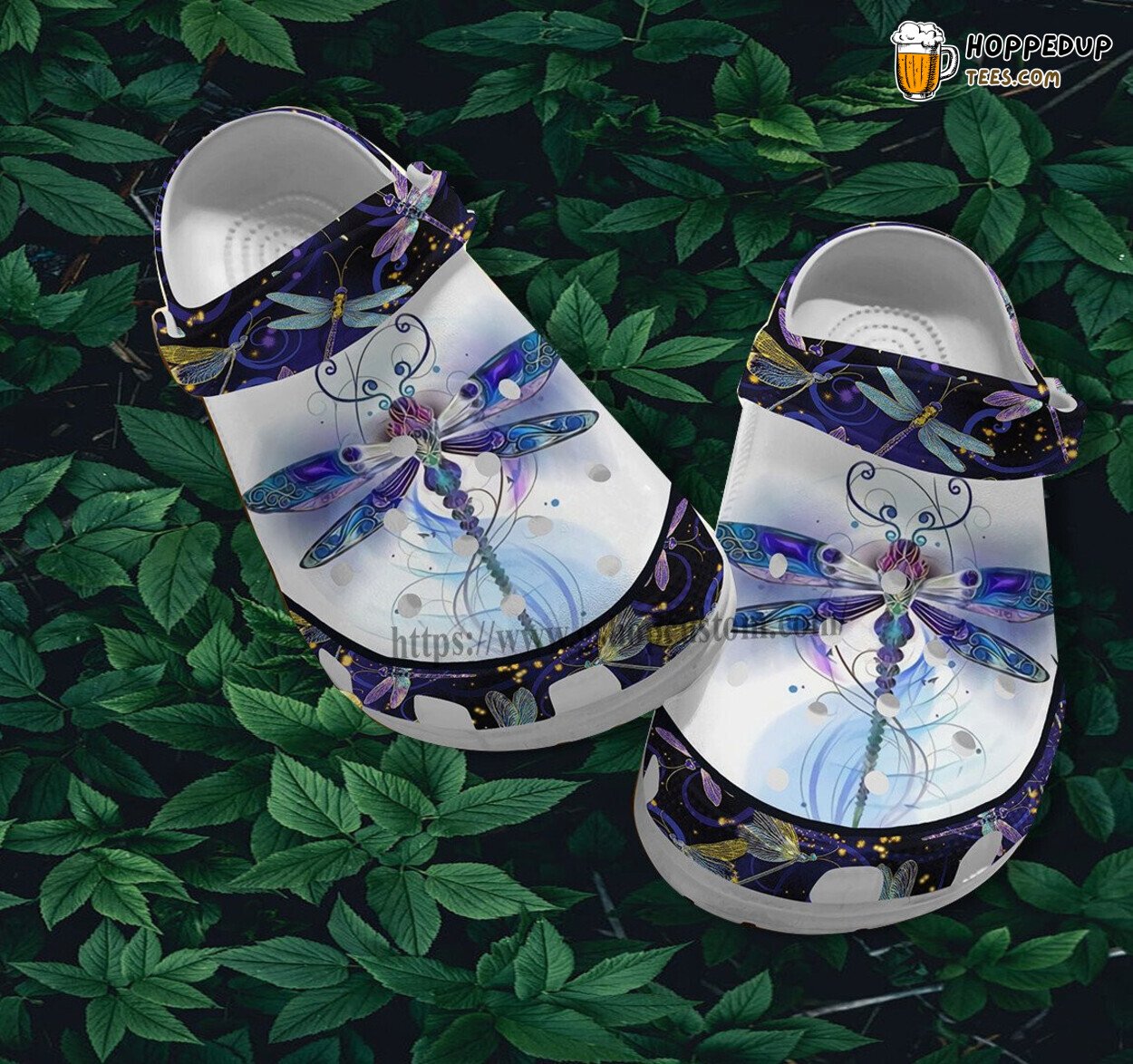 Dragonfly Twinkle Boho Croc Shoes Aunt Birthday Gift Hippie Design