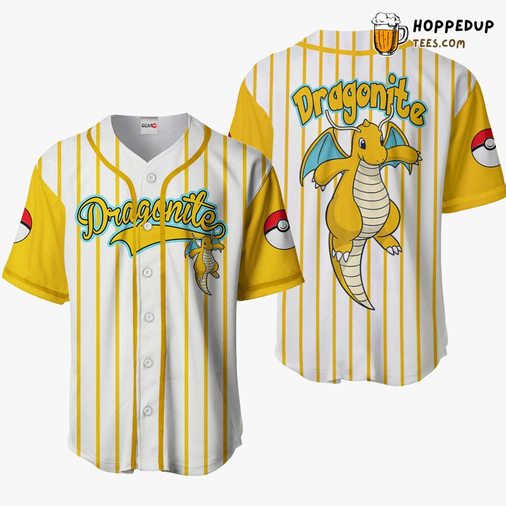 Dragonite Unique Design Edition Baseball Jersey Collection Distinctive Style Dragonite Unique Design Edition Baseball Jersey Collection Distinctive Style