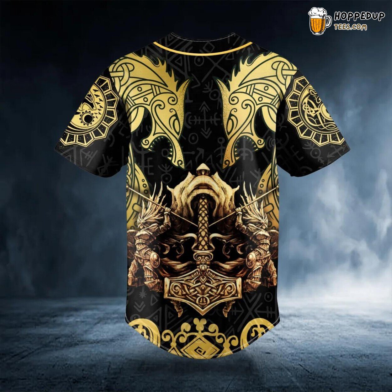 Dragon’s Power Viking Tattoo Axe Baseball Jersey Viking 3D Print Design