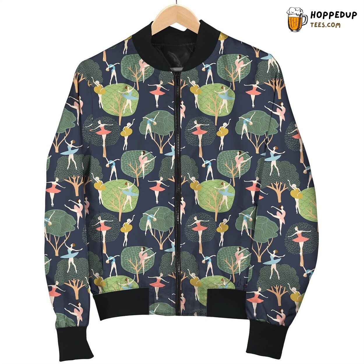 Dreamy Ballet Visions Winter Bomber Jacket Tailored Unique Elegance Craft