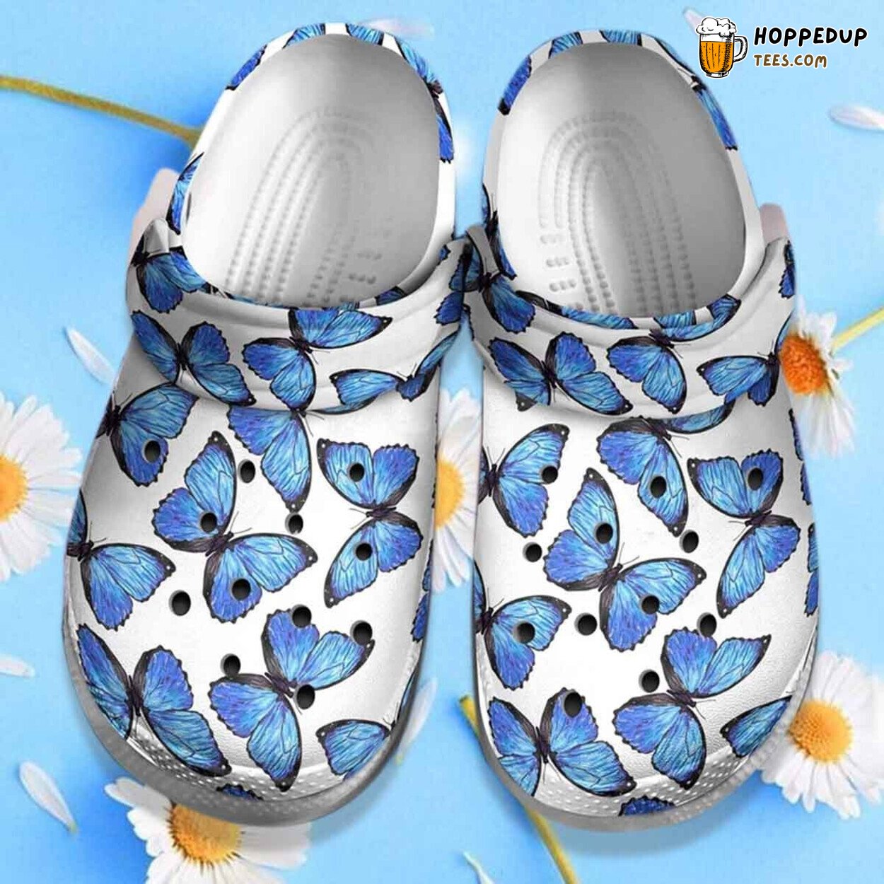 Dreamy Blue Butterflies Memory Comfortable Daughter Mother Clogs