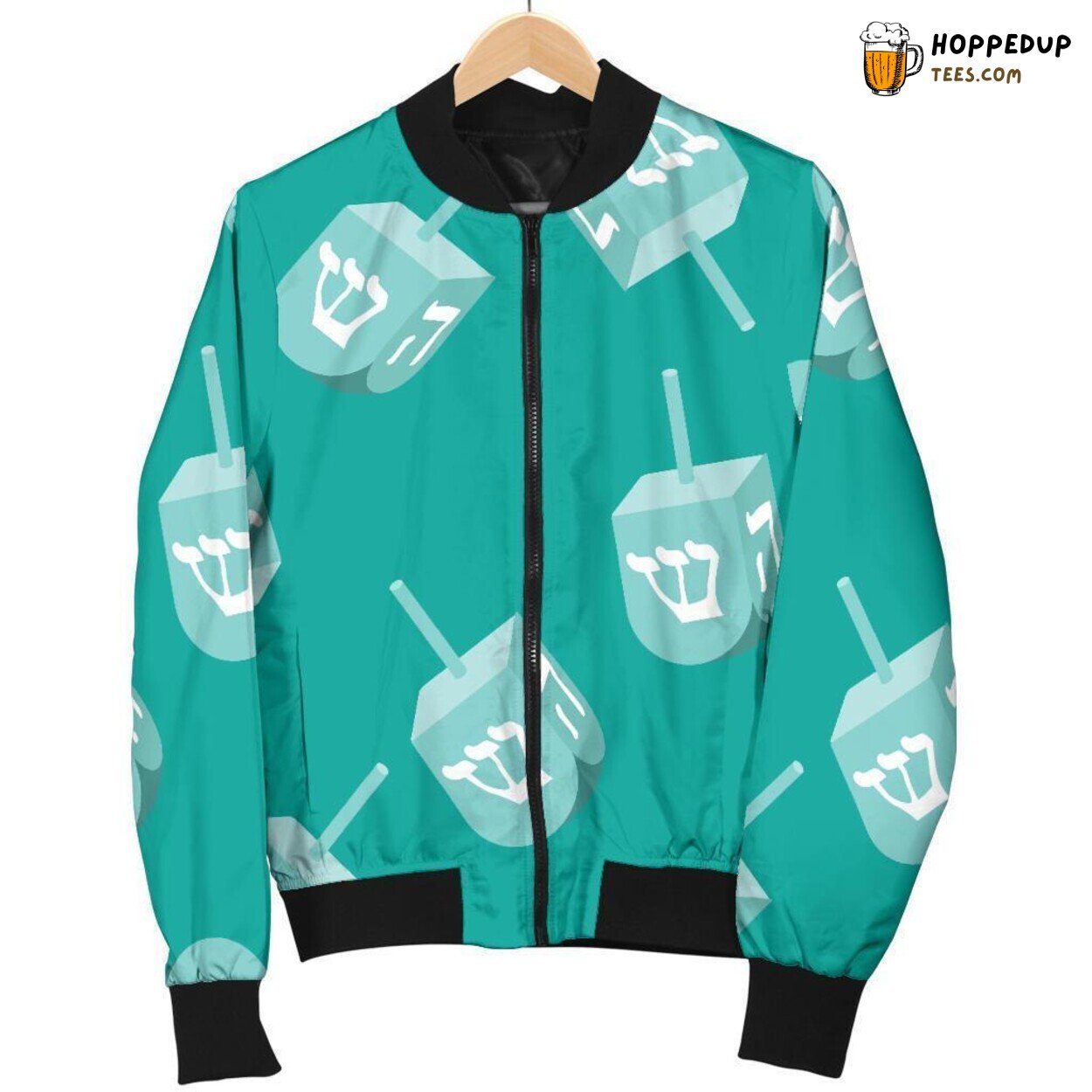 Dreidel Celebration Tribute Men’s Bomber Jacket Unique Essence Pattern Art