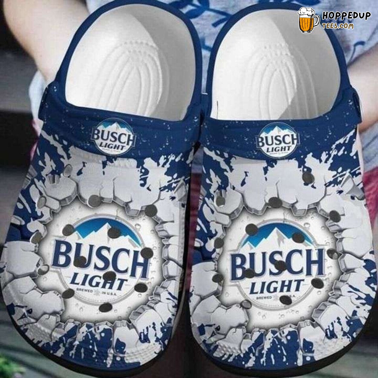Drink Busch Light Beer Themed Comfortable Clog Shoes Unique and Stylish