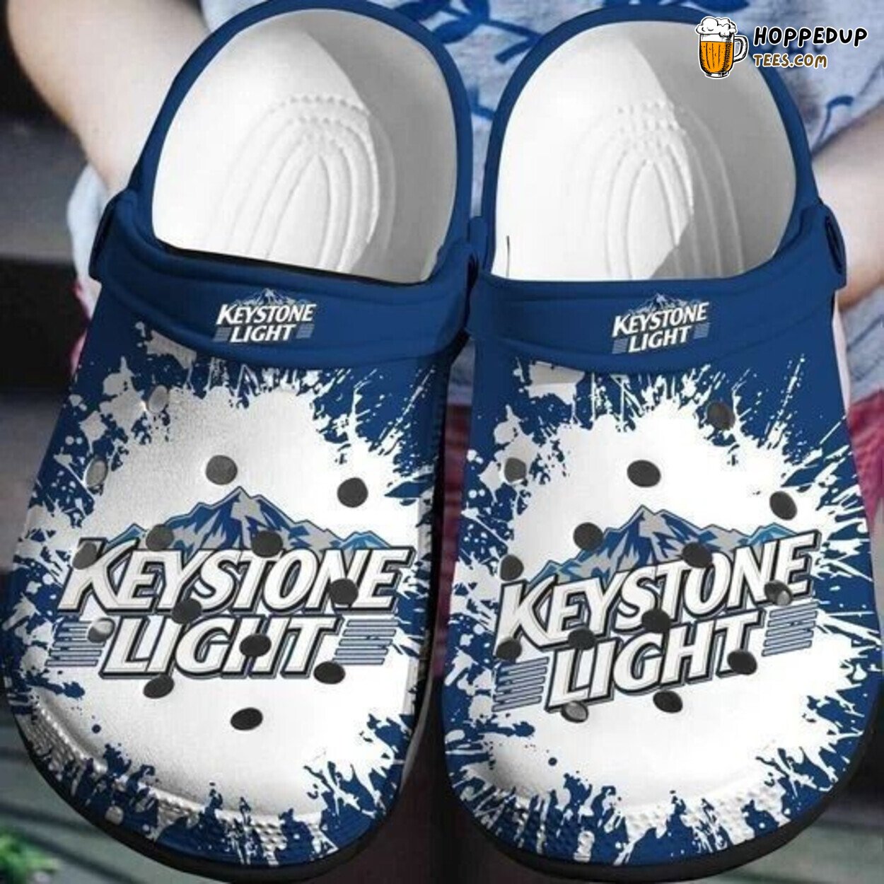 Drink Keystone Light Lover Themed Rubber Clogs Shoes Comfortable Footwear