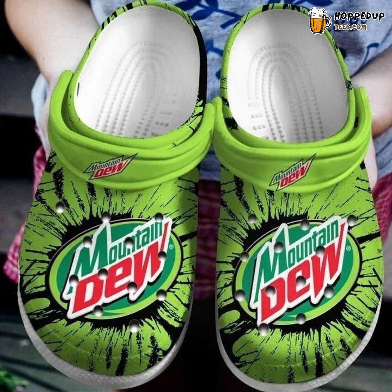 Drink Mountain Dew Lover Gift Themed Comfortable Unique Rubber Clogs