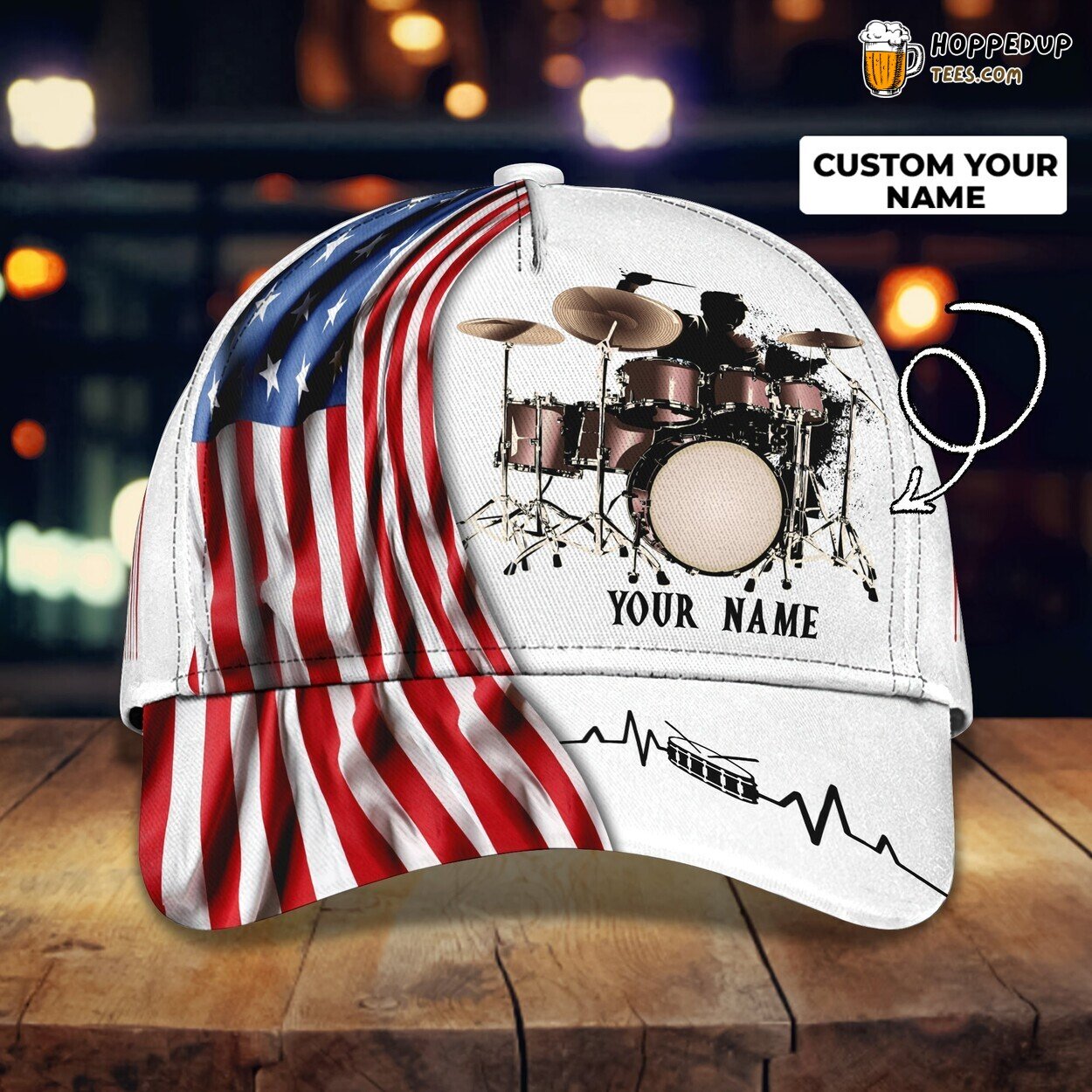 Drum Classic 3D Cap Personalized Name Unique Premium Edition Series Look