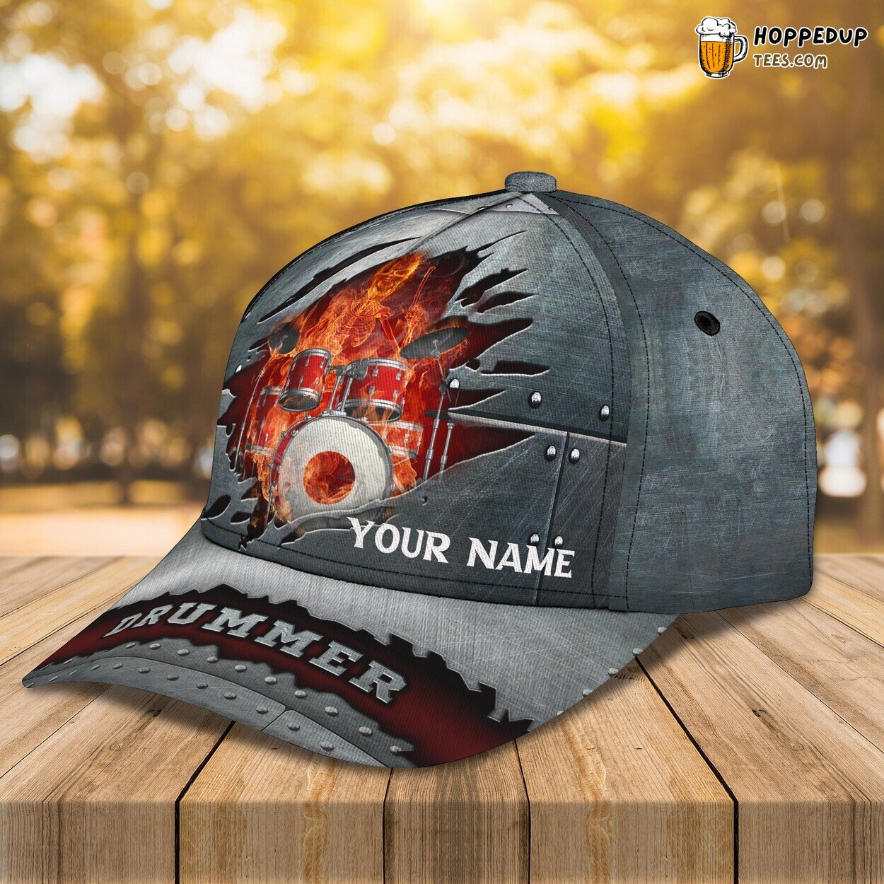 Drum Classic 3D Cap Personalized Name Unique Timeless Musical Fashion Cap