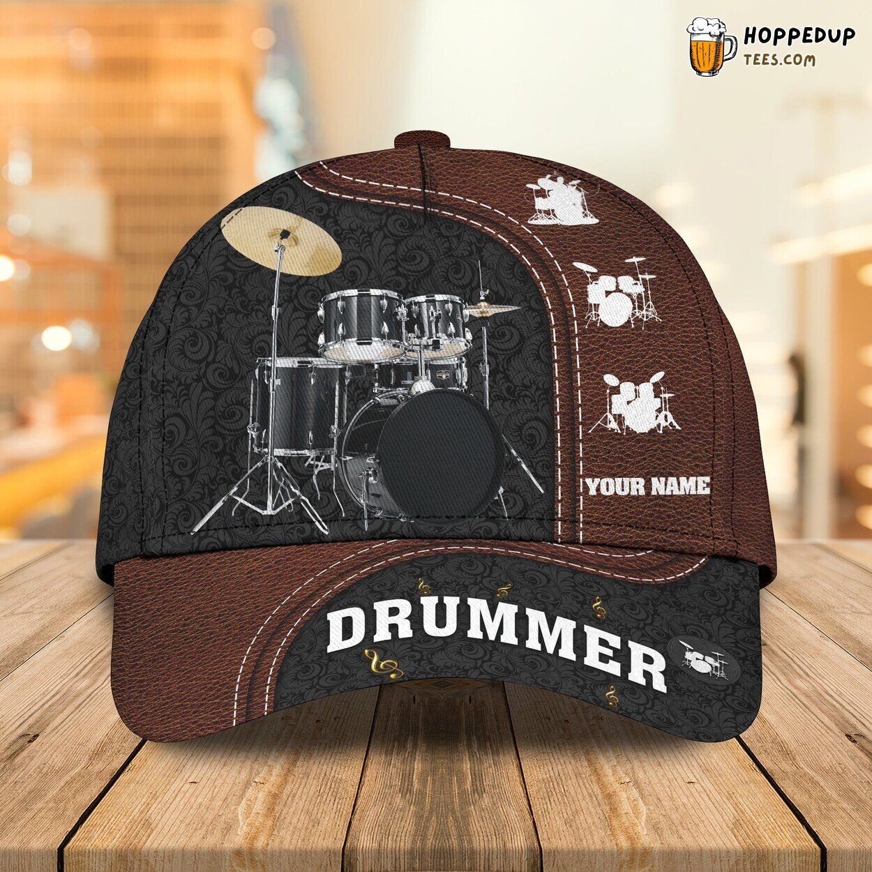 Drum Enthusiast’s Delight 3D Classic Cap Personalized Name Unique Look