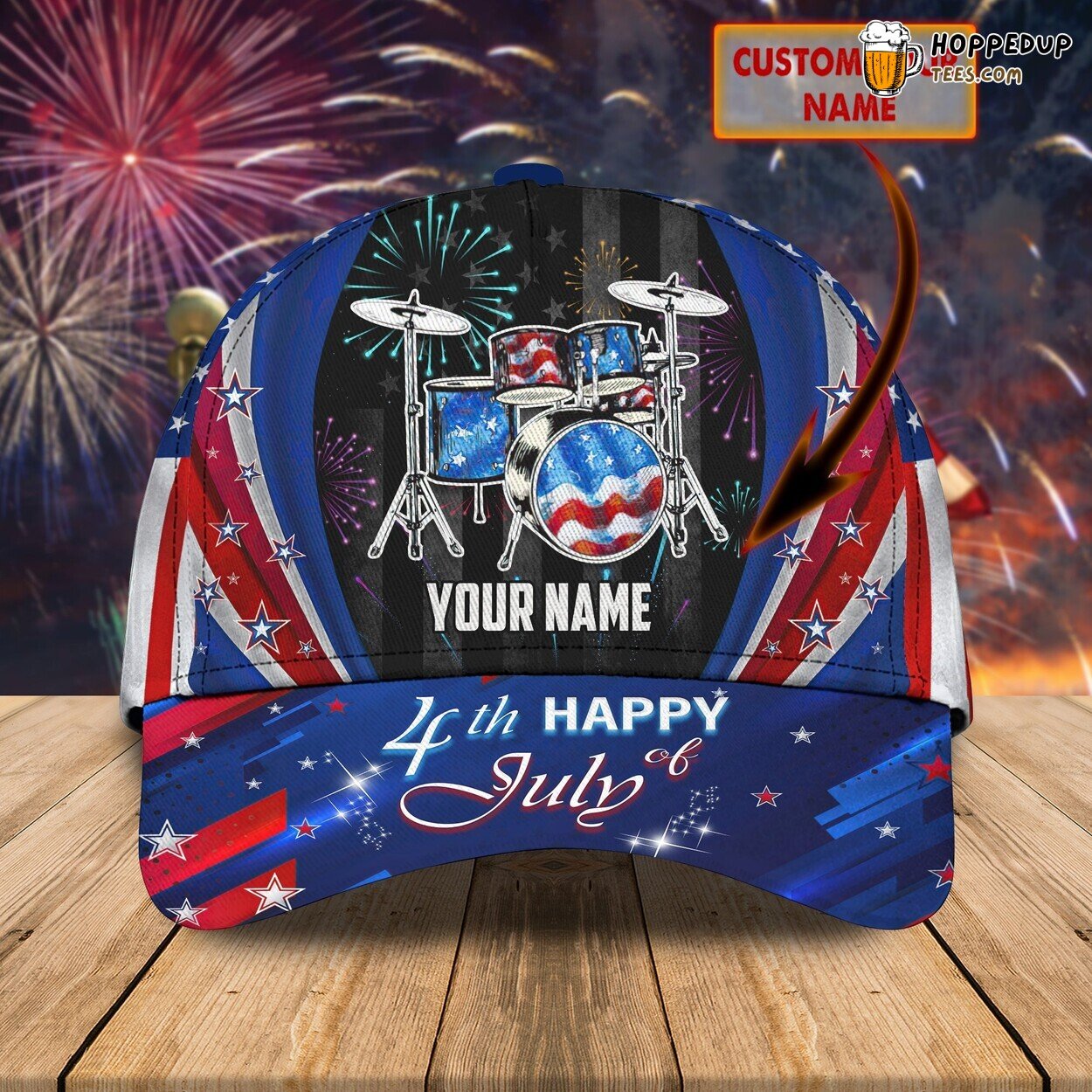 Drummer 3D Classic Cap Custom Unique Signature Series Distinctive Design