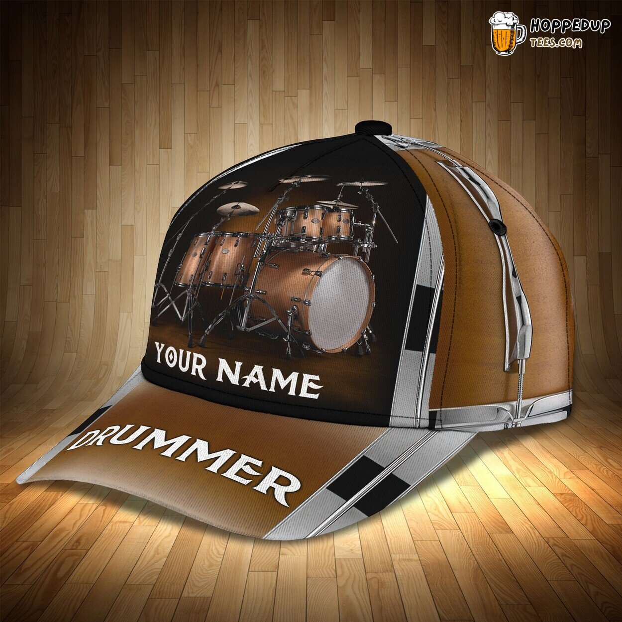 Drummer 3D Classic Cap Personalized Name Exclusive Design Elegant Style