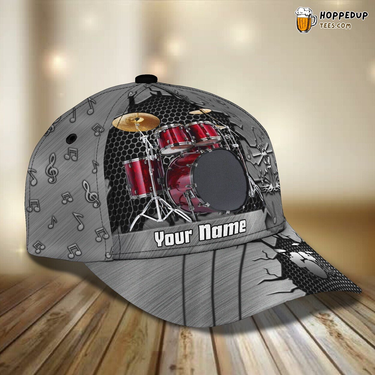 Drummer Classic 3D Cap Personalized Name Unique Premium Edition Design