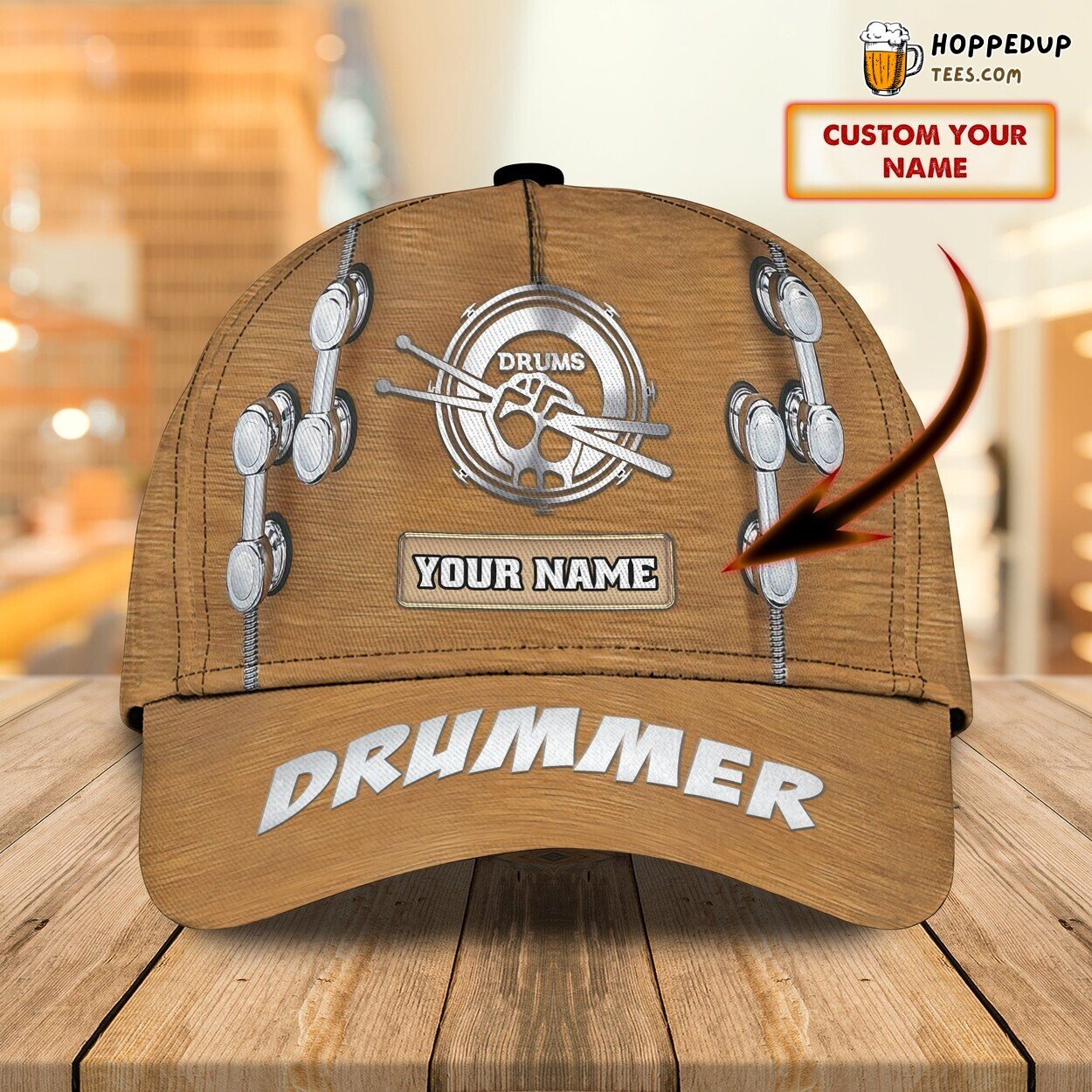 Drummer Drum Classic 3D Cap Personalized Name Unique Authentic Premium Look