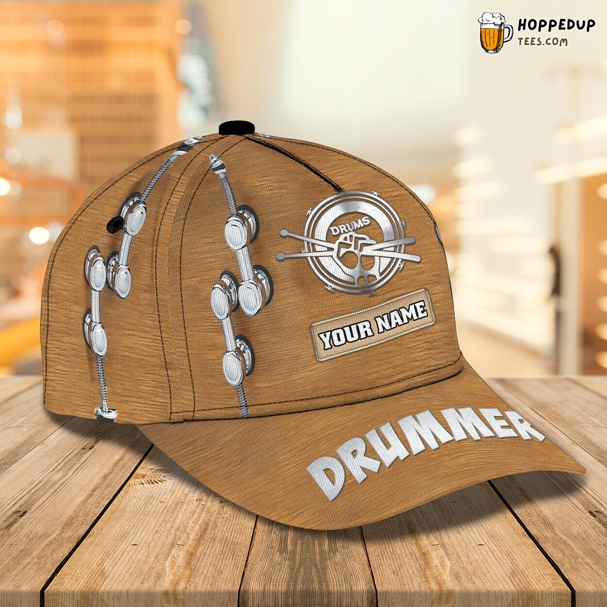 Drummer Drum Classic 3D Cap Personalized Name Unique Authentic Premium Look Drummer Drum Classic 3D Cap Personalized Name Unique Authentic Premium Look