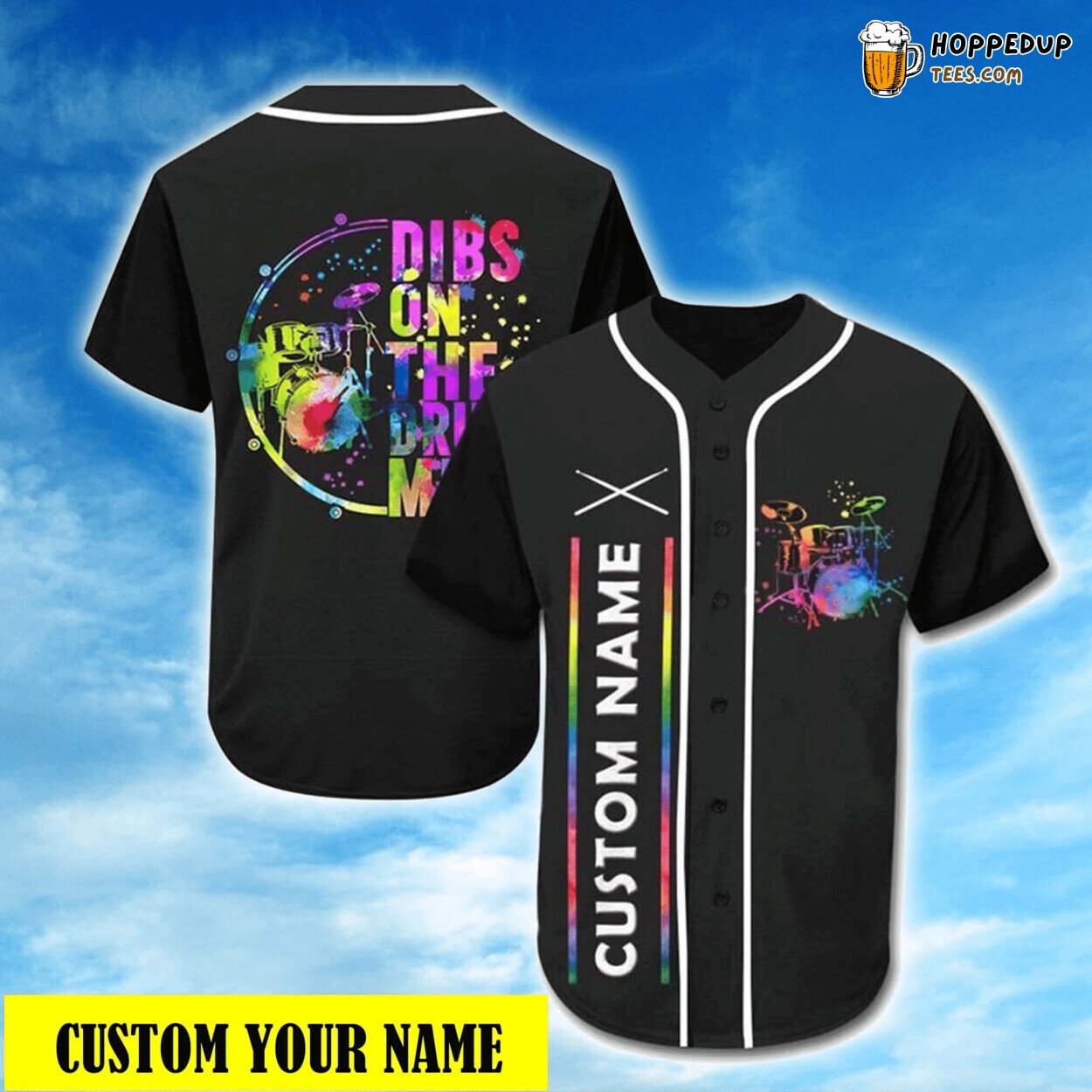 Drummer Themed Baseball Jersey Personalized Unique Distinctive Edition