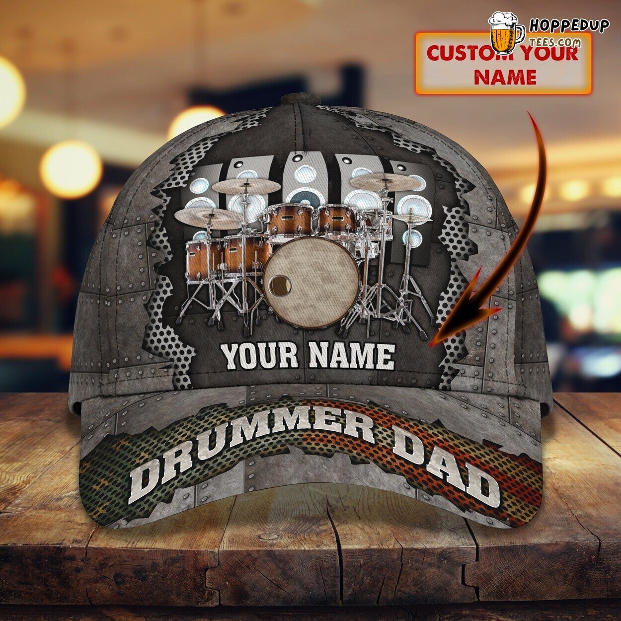 Drumming Dad’s 3D Classic Cap Personalized Unique Edition Name Design