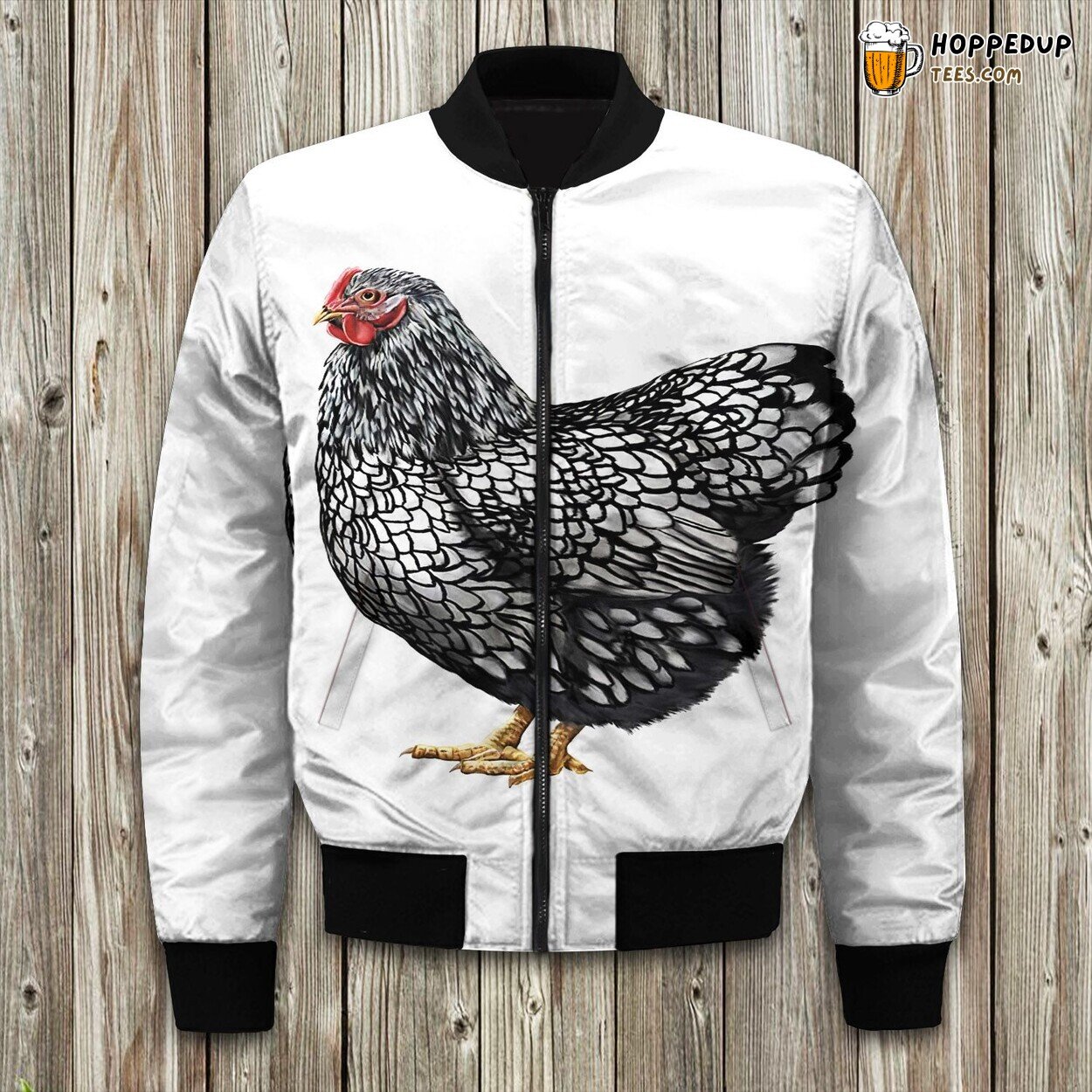 Dual Chicken Design Edition Two Winter Bomber Jacket Farm Charm