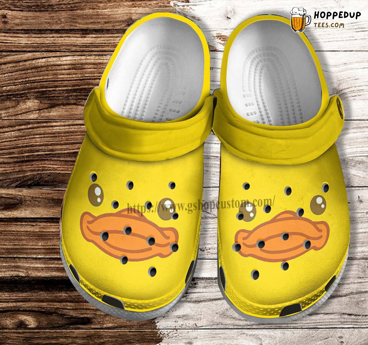 Duck Face Yellow Funny Speculum Face Croc Clogs Shoes Birthday Gift