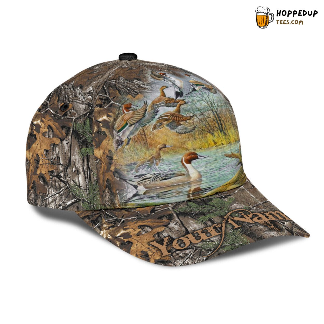 Duck Hunting 3D Print Baseball Cap Classic Design Personalized Name