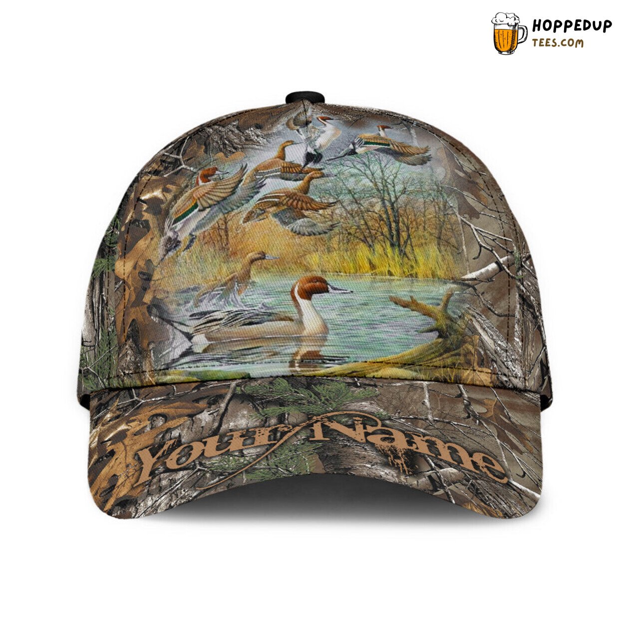 Duck Hunting 3D Print Baseball Cap Classic Design Personalized Name