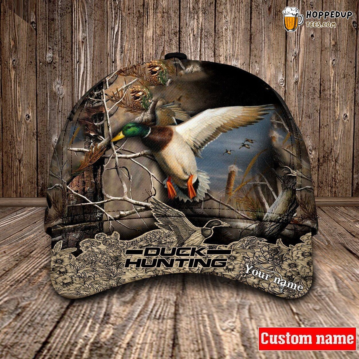 Duck Hunting Personalized Name Unique Cap Design Choice
