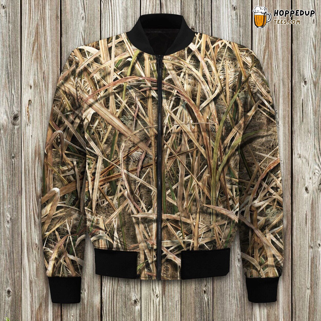 Duck Hunting Scene Winter Bomber Jacket Outdoor Adventure Style